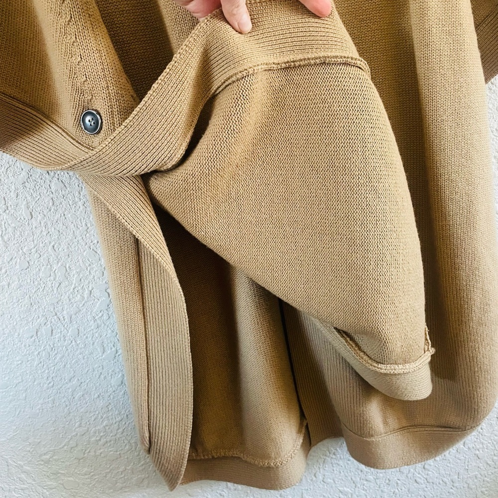 Luciano Barbara Designer Wool Long Cape Sweater - Picture 6 of 11